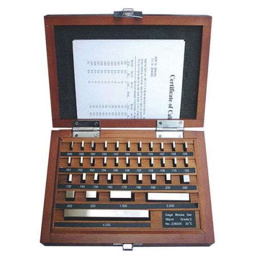 T&amp;o 36 piece iso accredited gage block set - model: gsi36rb for sale