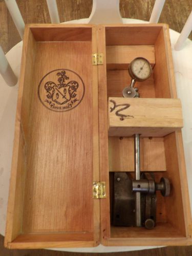 Starret No 196 Dial Test Indicator Gauge Jeweled .001 in wooden box