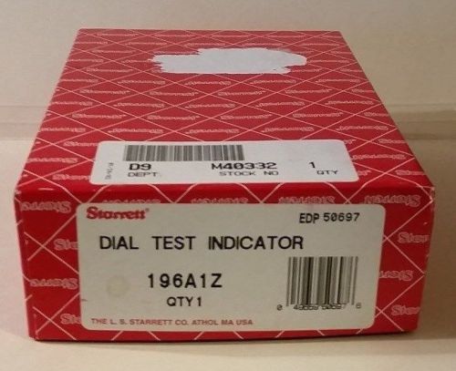 Starrett 196A1Z Universal Back Plunger Dial Test Indicator