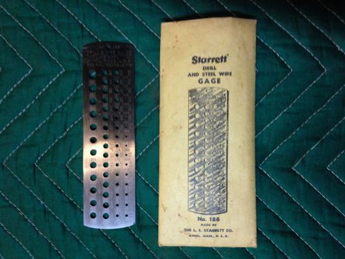 L.S. Starrett 186 drill and wire gage