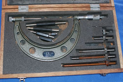 Mitutoyo Metric Outside Micrometer With Standards 0-150mm 104-135 MORE PHOTOS