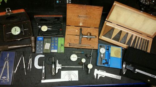 Big lot! machinist tools starrett brown &amp; sharpe calipers micrometers indicators for sale