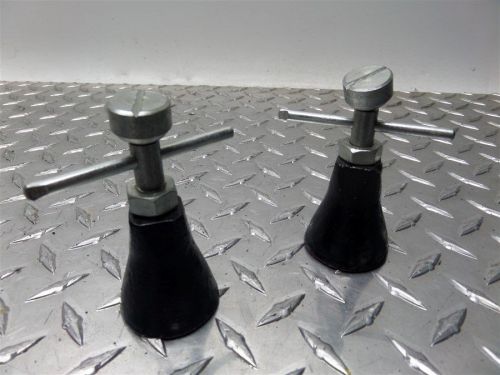 PAIR OF MACHINISTS LEVELING JACKS 3-3/8&#034; TO 4-1/2&#034; HEIGHT ADJUSTMENT