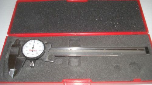 Starrett no. 120a-6 dial caliper 6 inch w/ plastic case for sale