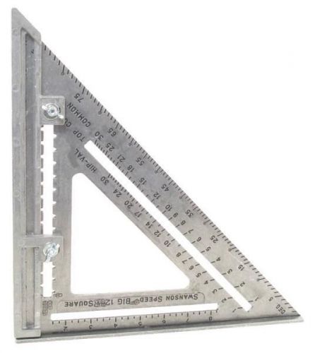 Swanson 12&#034; Metric Speed Square W/ Layout Bar Blue Book S0107 Level Tool Framing
