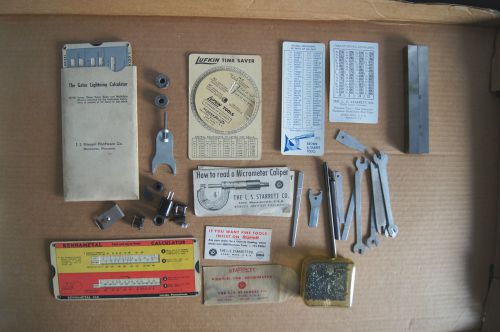 Lot b machinist metalworking tools parallels graphite starrett brown &amp; sharp for sale