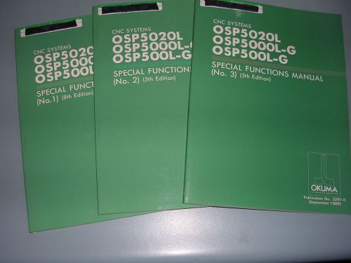 Okuma CNC Systems, OSP5020L, 5000L-G, 500L-G Special Functions Manual NO. 1,2,3.