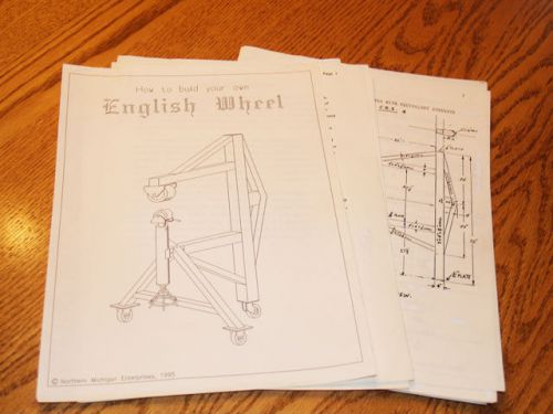 English Wheel plans, EAA, Auto Restoration, sheet metal fabrication
