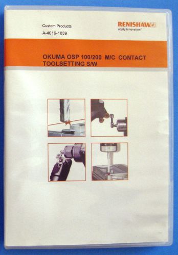 Renishaw okuma osp 100/200 m/c contact tool settng cd software a-4016-1039 for sale