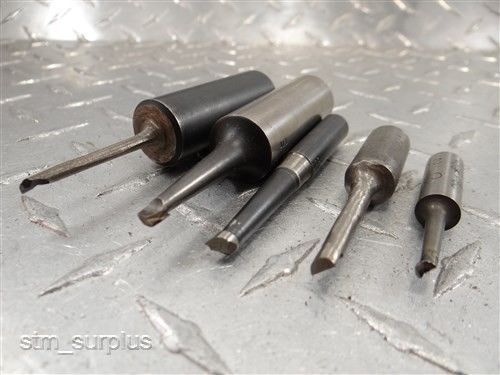 LOT OF 5 HSS &amp; CARBIDE TIPPED BORING BARS 3/16&#034; TO 3/8&#034; P&amp;W