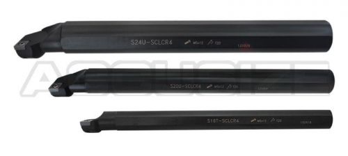 3 pcs 1&#034; to 1-1/2&#034; rh sclcr index boring bar tool holder w/ inserts, #p252-s40b3 for sale