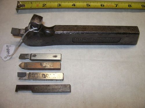 Lathe Tool Holder, Vintage Armstrong NO. 2-S Lathe Tool Holder with (5) Bits USA