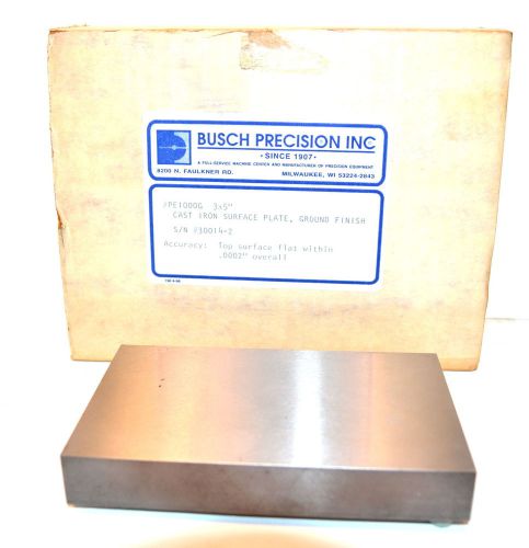 Nos busch precision usa toolmakers 3&#034;x5&#034; cast iron surface plate #pe100g $370 for sale