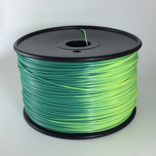 Color-changing green/yellow ABS filament for 3D printing, 1.75mm 1KG