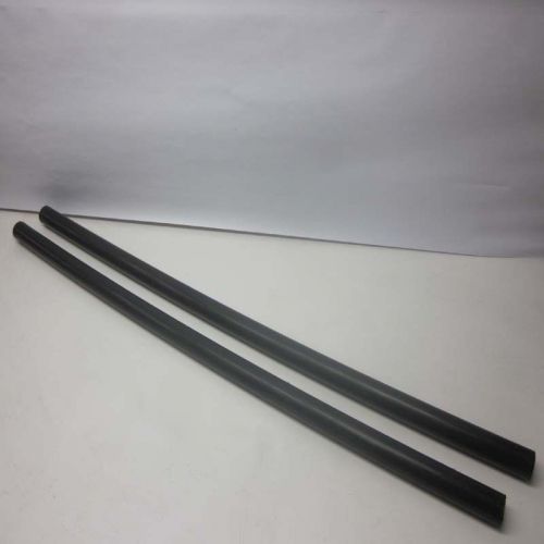 NEW Lot of 2 Gehr Plastics HDPE 1.500&#034; 1-1/2&#034;x4&#039; Plastic Black Round Bars Delrin