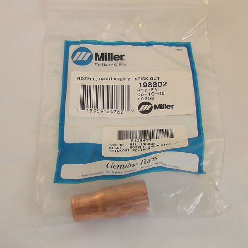 MILLER 198802 MIG INSULATED 2&#034; NOZZLE STICK OUT  MIG GUN PARTS PIPELINE WELDER