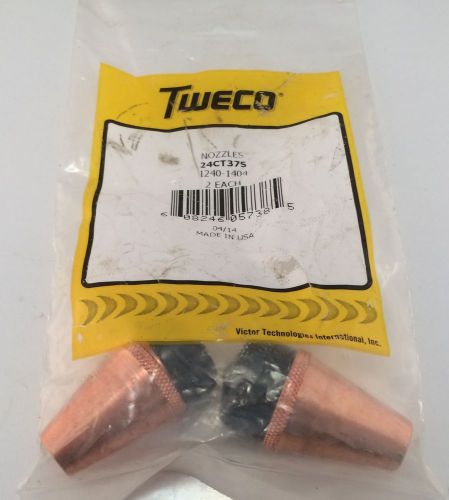 Pack of 2 tweco welding nozzles 3/8&#034; 24ct37s 1240-1404 for sale