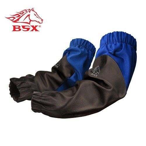 Revco Black Stallion BX-19P BSX FR/Grain Pigskin Welding Sleeves, Blue and Black