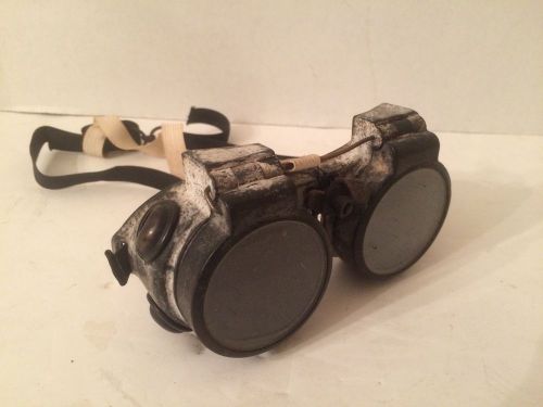 Vintage steam punk flip up welders welding goggles safety glasses for sale