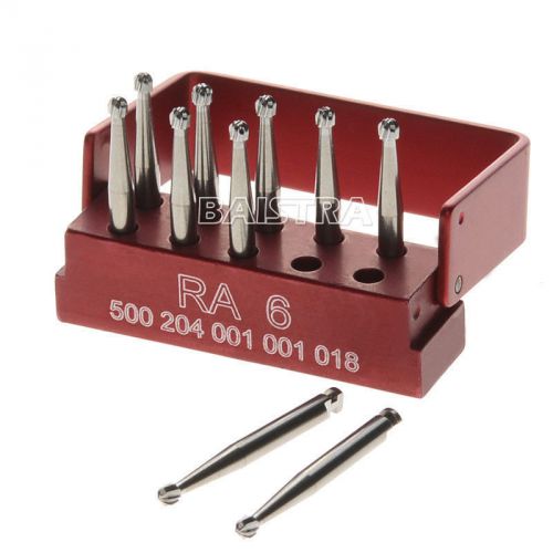 Dental tungsten steel drills/burs for low speed handpiece 10pc/box ra-6 for sale