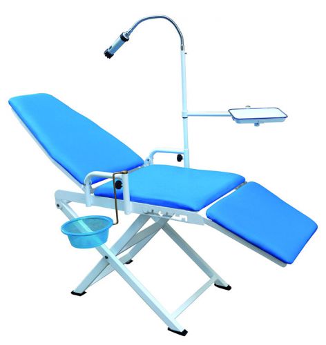 Portable dental foldable chair patient exam full-foldable design cuspidor tray for sale