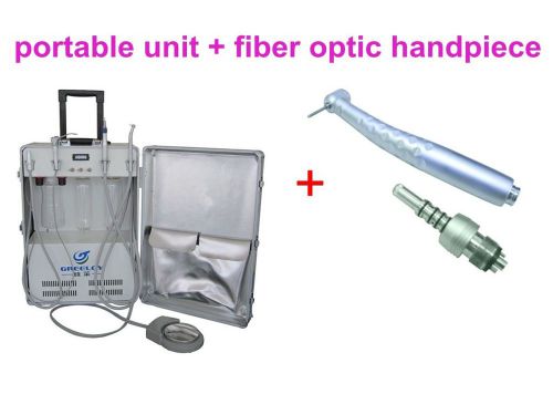 Portable dental turbine unit air compressor high low fiber optic handpiece 6h ce for sale