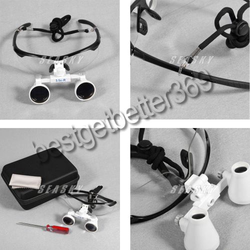 2015 New Dental Binocular Loupes 3.5X-R  magnifying Surgical Glasses Black