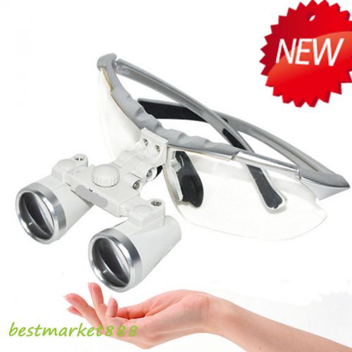Silver Loupe Dental Surgical Medical Binocular Loupes 3.5X 420mm Optical Glass