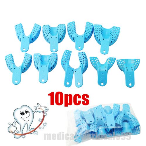 New 10pcs Dental Impression Trays Autoclavable Dental Central Dental Supply A+++