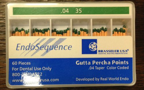 1 new pack of Brasseler Endosequence gutta percha points. Size 35 taper .04.
