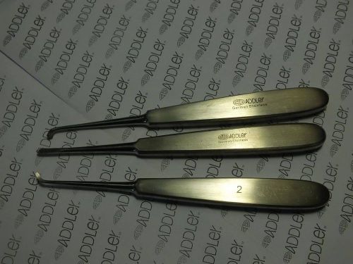 Dental New  Elevators Warvick James Set of 3 ADDLER German Stainless Rust Proof