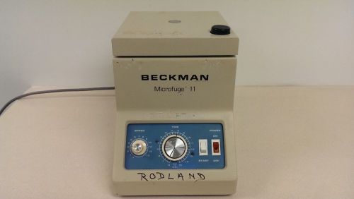 Beckman Microfuge 11 cat No. 343120 Centrifuge with Rotor Variable Speed