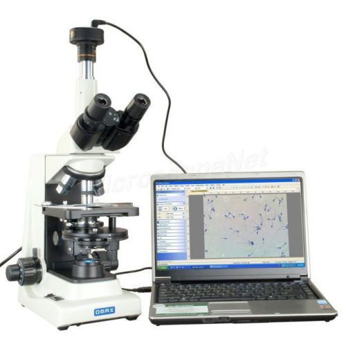 9MP Digital Compound Microscope 40-2000X+Phase Contrast Disk+4Plan PH Objectives