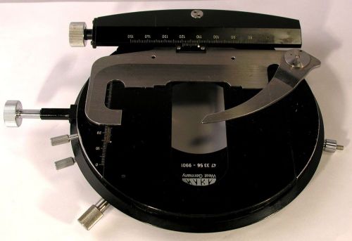 Carl zeiss rotary circular x-y mechanical stage with specimen holder! for sale