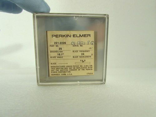 PERKIN ELMER CORP. DIFFRACTION GRATING PART NO. 221-2226 - 25 GROOVES/mm -