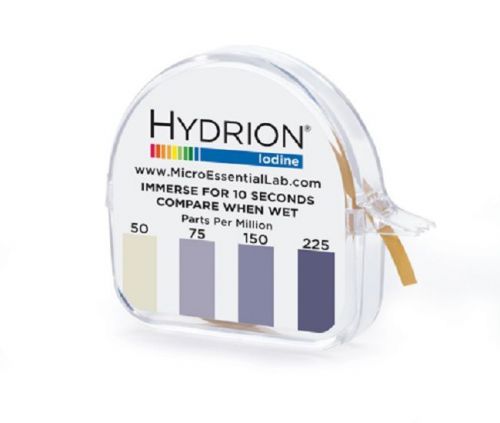 Ph hydrion iodine test paper, range: 50-225 ppm for sale