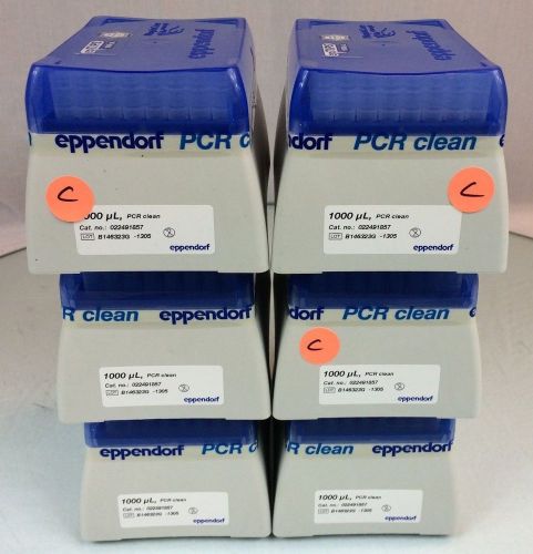 Lot of 576 Eppendorf Pippette Tips 1000ul PCR Clean Cat. No. 022491857