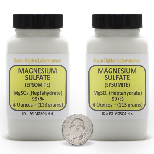Magnesium sulfate [mgso4.7h2o] 99% usp grade powder 8 oz in two bottles usa for sale