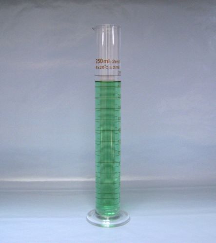 4 cylinders graduated measuring 250ml borosilicate glass 250 ml lab new for sale