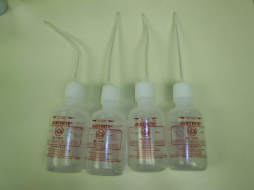 4 each  NEW Justrite Safety Squeeze Bottle 16oz. 14009