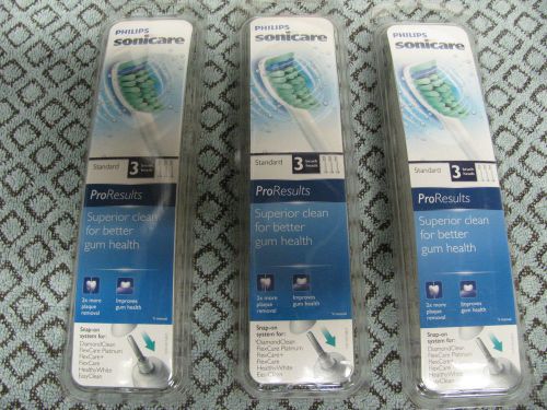 ( 9 ) New Sealed Philips Sonicare PRORESULTS SUPERIOR CLEAN Brush Heads STANDARD
