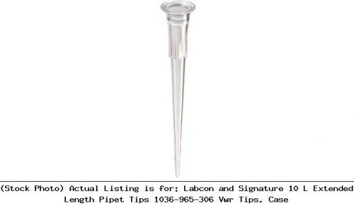 Labcon and signature 10 l extended length pipet tips 1036-965-306 vwr tips, case for sale