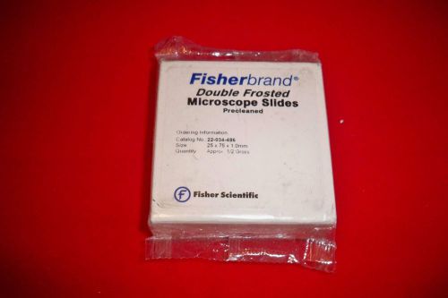 NEW SEALED Fisherbrand 1&#034;x3&#034; Double Frosted Microscope Slides 25x75x1 Precleaned