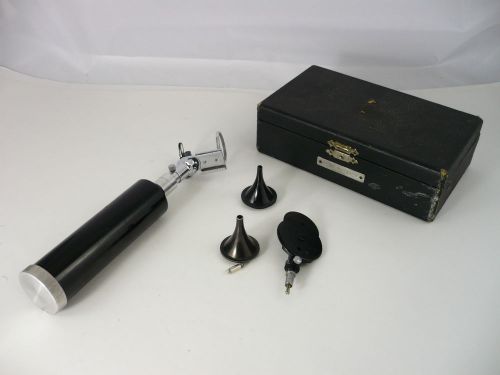 Vintage Bausch &amp; Lomb Otoscope Ophthalmoscope Medical with Case, light works