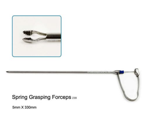 Brand new spring grasping forceps 5x330mm laparoscopy for sale