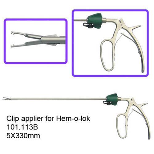 Clip applier 5x330mm.hem-o-lok clip different size ml green color useful item for sale