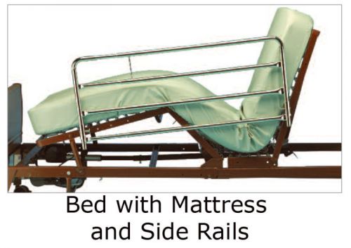 Invacare semi electric bed,mattress, side rails package for sale