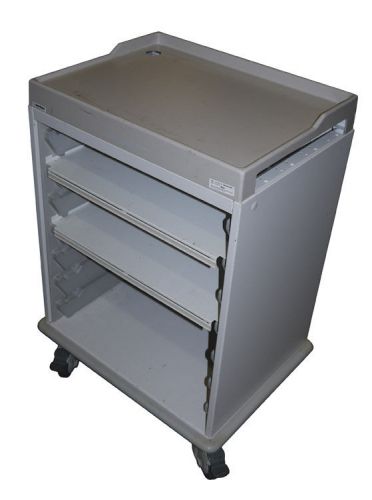 Stanley innerspace 6150hc portable rolling medical storage cart 3-shelf for sale