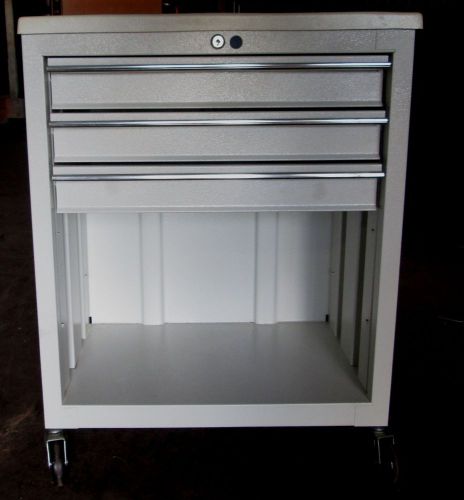 Medical cart cabinet metal rolling  gray  &#034;c545&#034; for sale