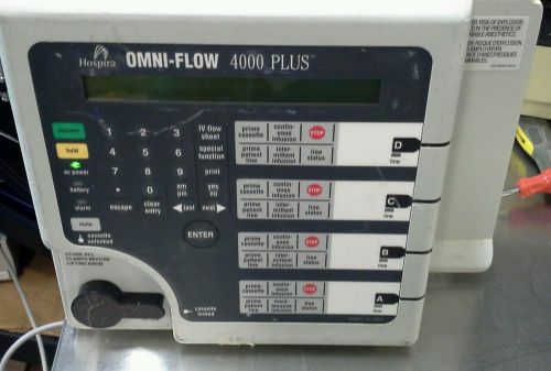 Abbott /hospira omni flow 4000 plus ..infusion pump in working condition as pic for sale